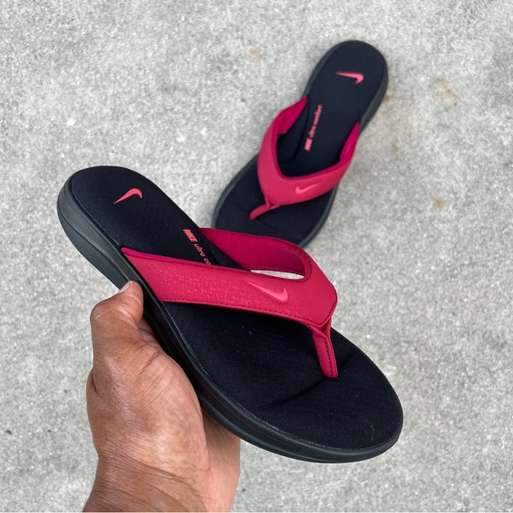 WMNS NIKE ULTRAS COMFORTS 3 THONGS THNG BLACKS FOOTBEDS - Picture 5 of 5